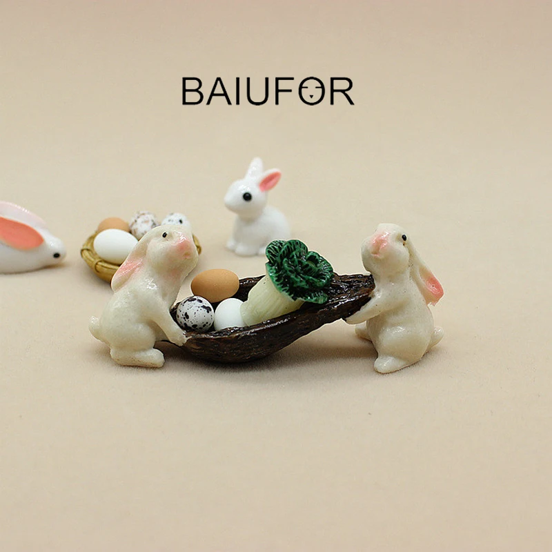 Миниатюрные террариумы BAIUFOR животные мини кролики шкабы корзина искусственные