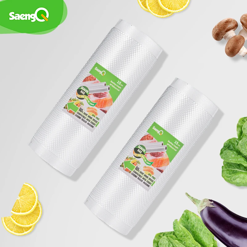 SaengQ вакуумные пакеты для пищевого вакуумного упаковщика свежая длинная сумка 12 +