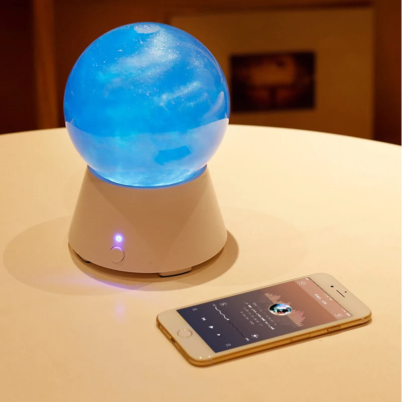 Новинка Ночной светильник с изображением планеты Bluetooth динамик музыкальная