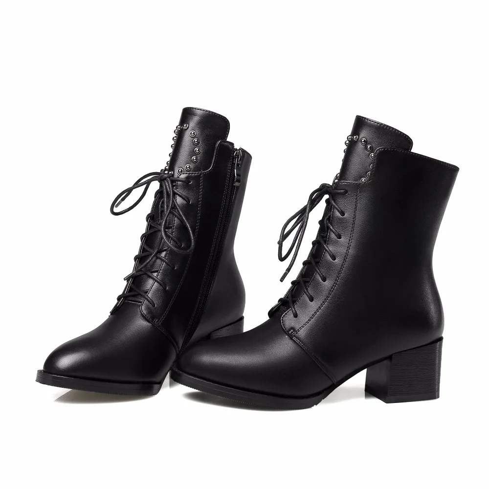 Арден фуртадо Мода 2017 зимние женские ботильоны на шнуровке натуральная кожа