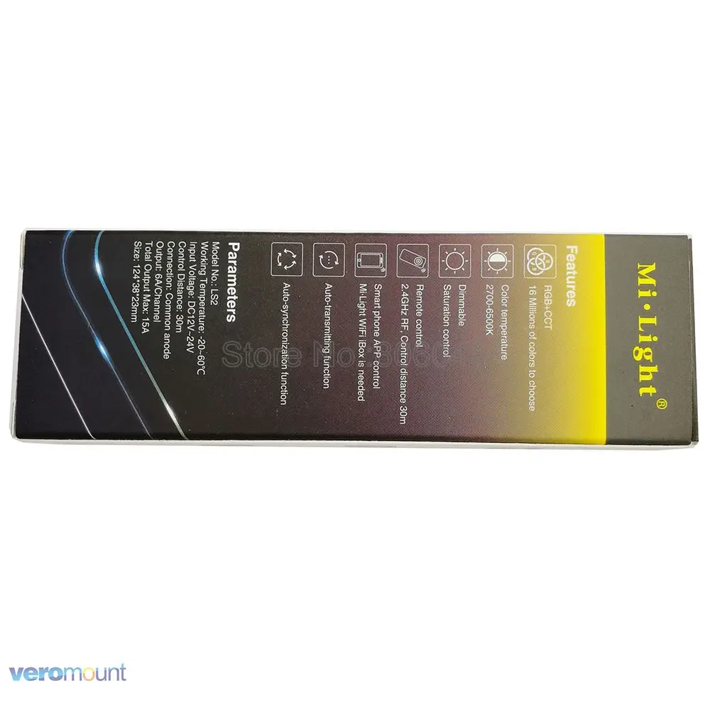 MiBoxer LS2 2 4G Беспроводной Управление DC12V-24V 15A 5 в 1 Smart LED Для одного Цвет CCT RGB RGBW +