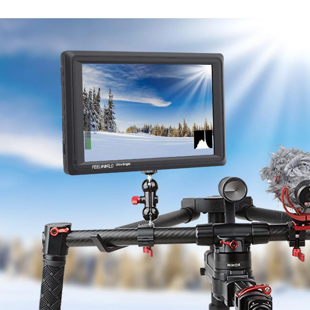 FEELWORLD FW279S 7 дюймов 2200nit дневной обзор камера полевой монитор 3G-SDI 4K HDMI вход выход