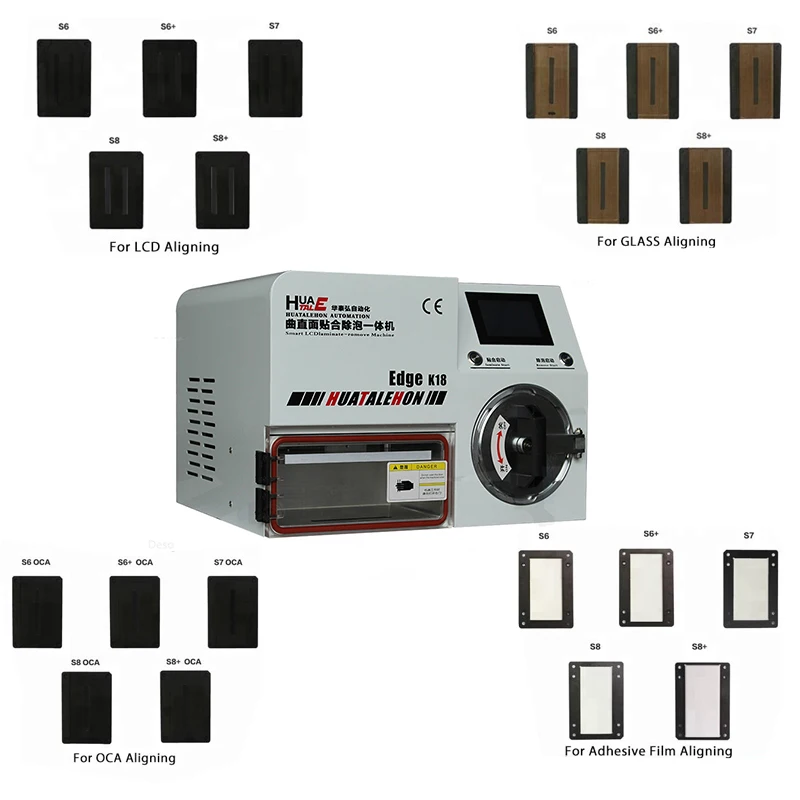 

2019 Latest K19 Vacuum Laminatding Machine OCA Laminator Bubble Remover Machine For Samsung Edge Glass Replace With 5 Set Moulds