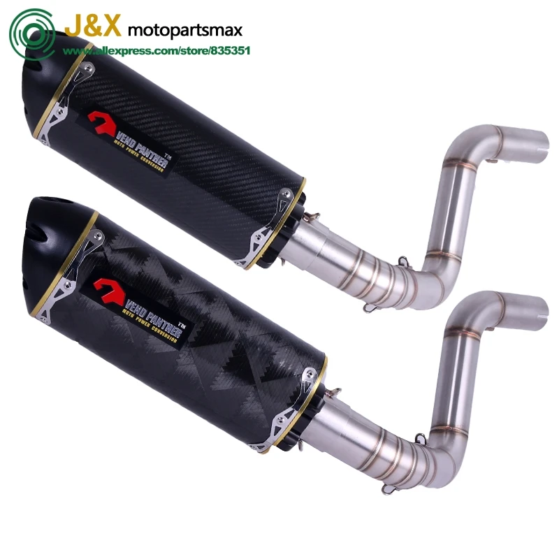 Выхлопная труба для мотоцикла с полной системой среднего звена + глушитель без