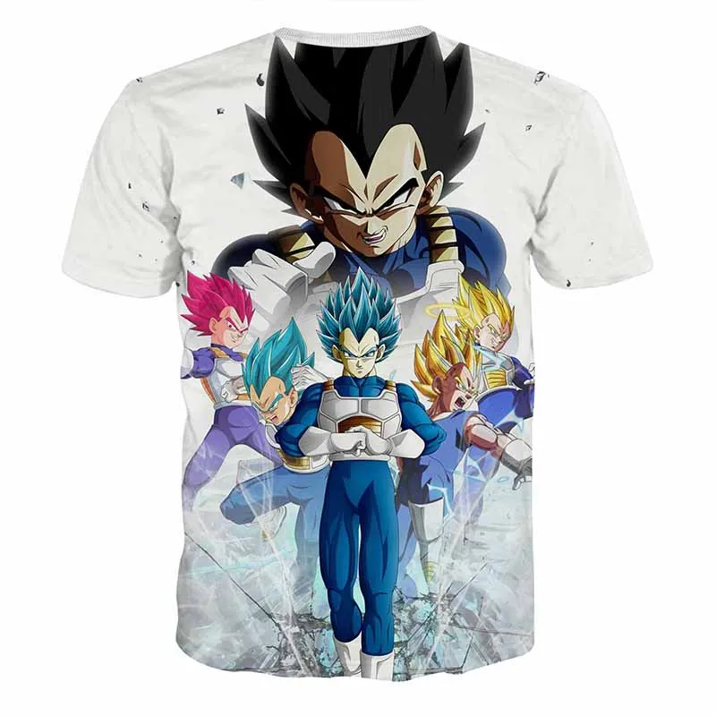 Dragon Ball Z Футболка мужская летняя 3D печать Супер Saiyan Son Goku God Black Zamasu Vegeta Драконий жемчуг футболки повседневные топы футболки