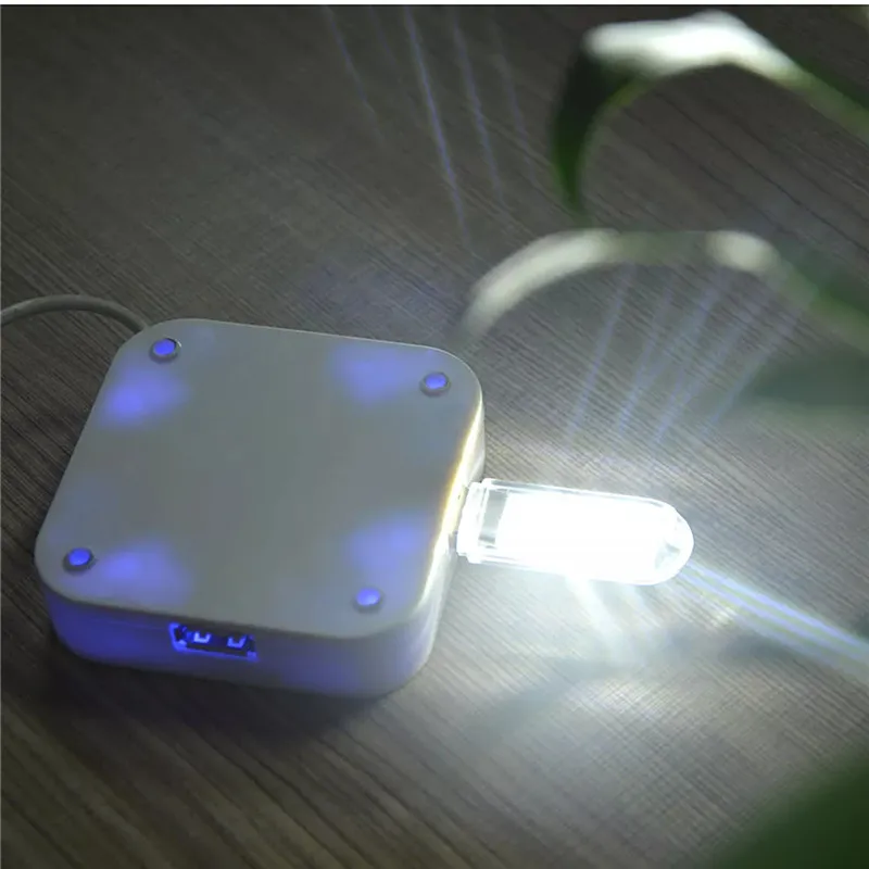 20 шт./лот 3 светодиода 8 светодиодов мини USB ночник настольная лампа для чтения