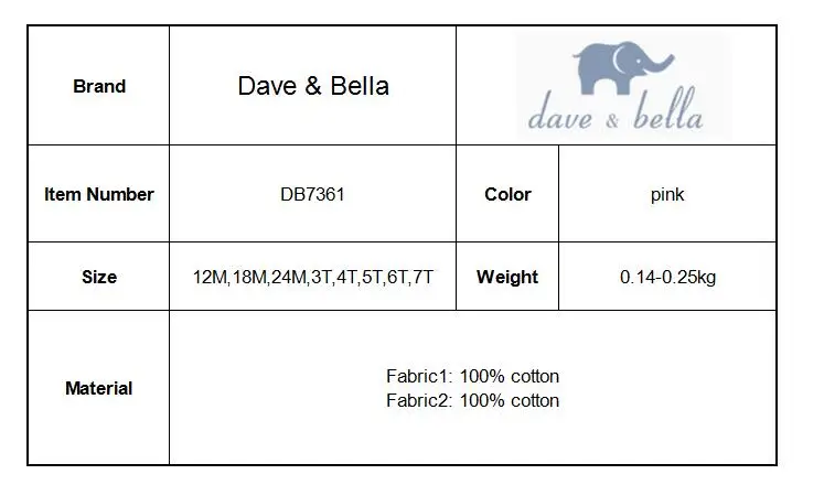 DB7361 dave bella/весеннее платье принцессы для маленьких девочек; модная детская одежда для дня рождения; детское вязаное платье-свитер для малышей