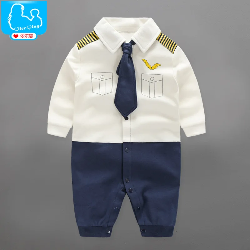 NewBorn Baby Rompers baby Clothes Cotton Boys Jumpsuit Bow Tie Long Sleeve Fashion Photograp Toddler Infant Boy Bebe romper |