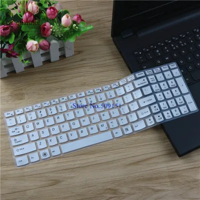 White Крышка клавиатуры силиконовая для lenovo G510 G50-80 Y50-70 g510 G50-80 Y700 i2000 Y510 G500 Y50C Y50P V480s Y580 - Цвет: White