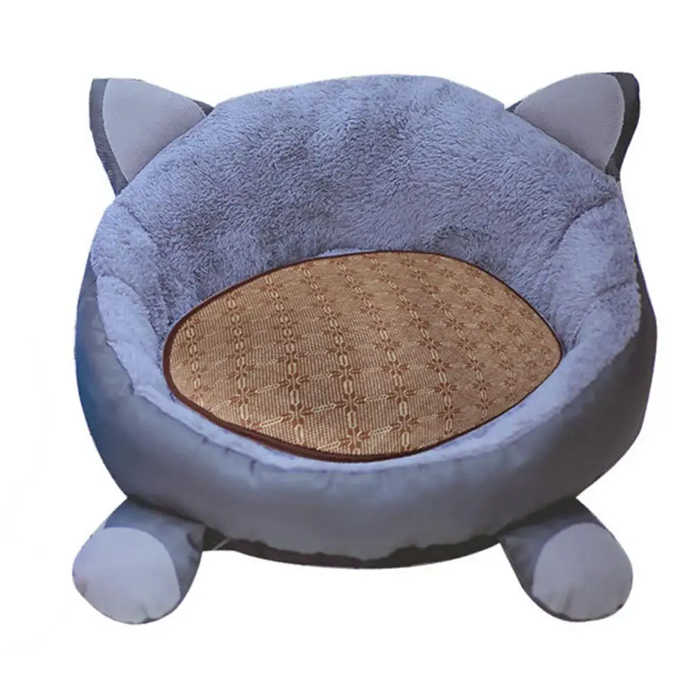 AsyPets милый коврик для домашних животных двойного назначения съемные моющиеся кровати для домашних животных мягкий теплый питомник для мелких домашних животных поставки-30 - Цвет: gray