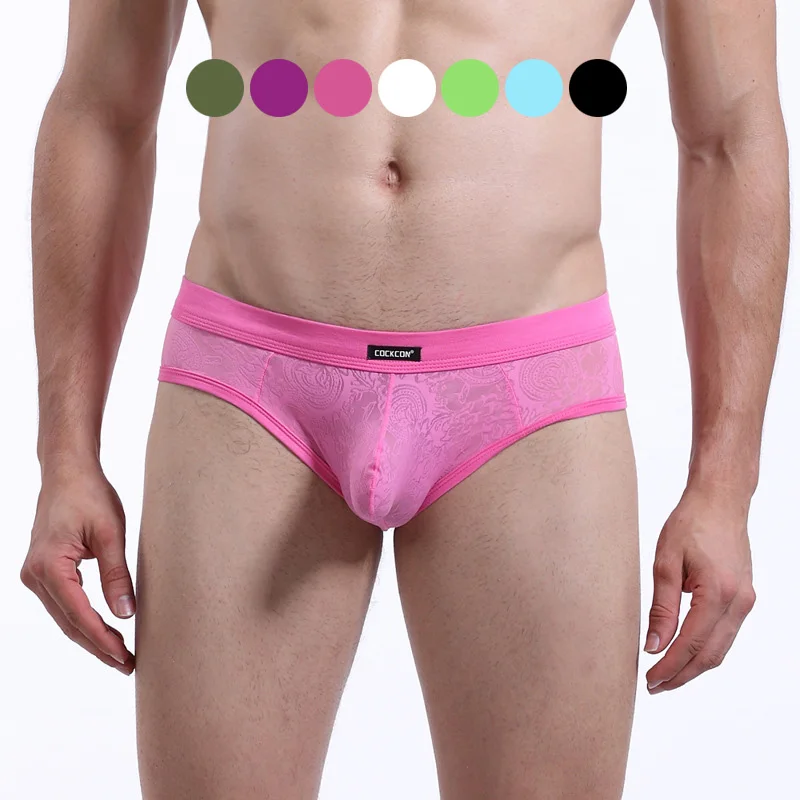 Пикантные Для мужчин трусы Low-Rise lace Thong Трусики Нижнее белье мужчины сетки