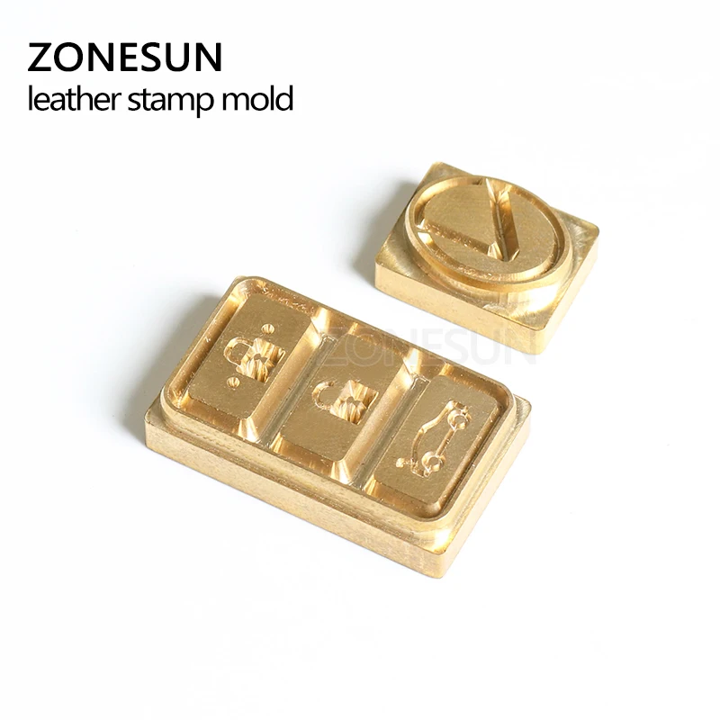 ZONESUN Персонализированная медная латунная штамповка деревянная кожаная бумажная