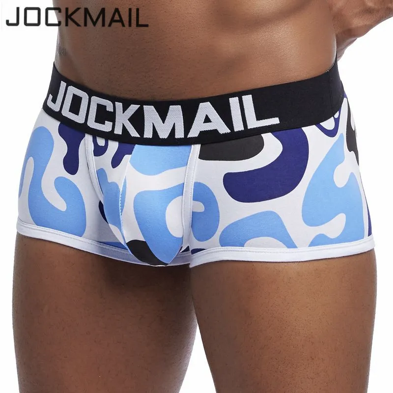 Мужские камуфляжные трусы боксеры JOCKMAIL хлопковые шорты нижнее белье для