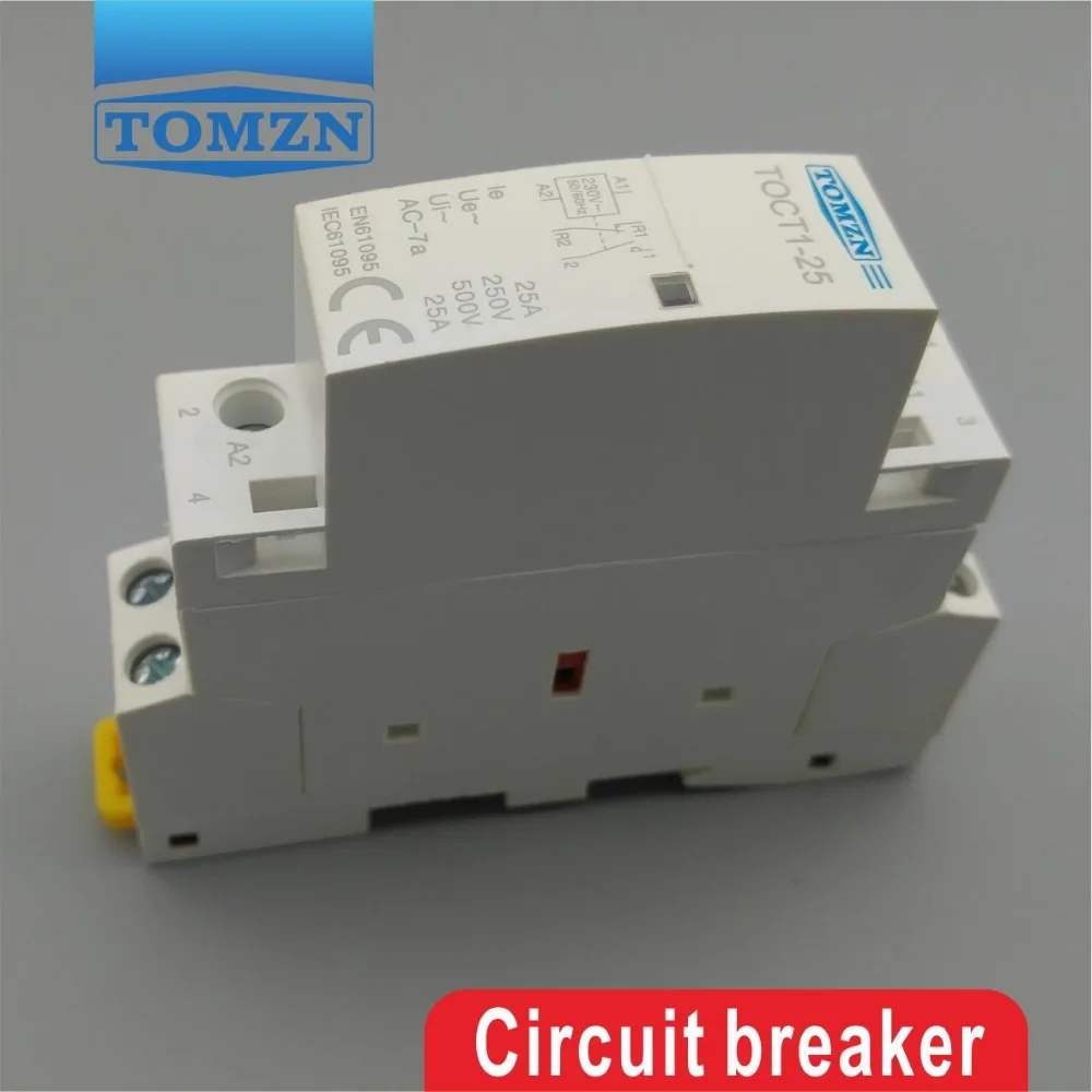 TOCT1 Американская классификация проводов 2р 25A 1NC 1NO 230V 50/60HZ Din rail бытовой ac Контактор В соответствии с стандартом один нормальный открытого типа и один нормальный закрытый