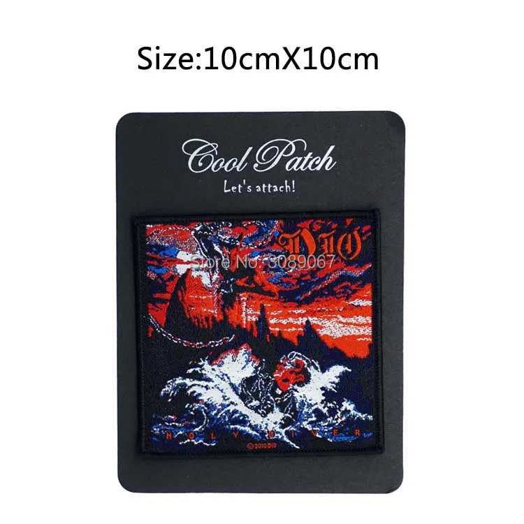 4 &quotDIO Holy Diver Обложка альбома искусство хардкор группа вышивка утюгом на и