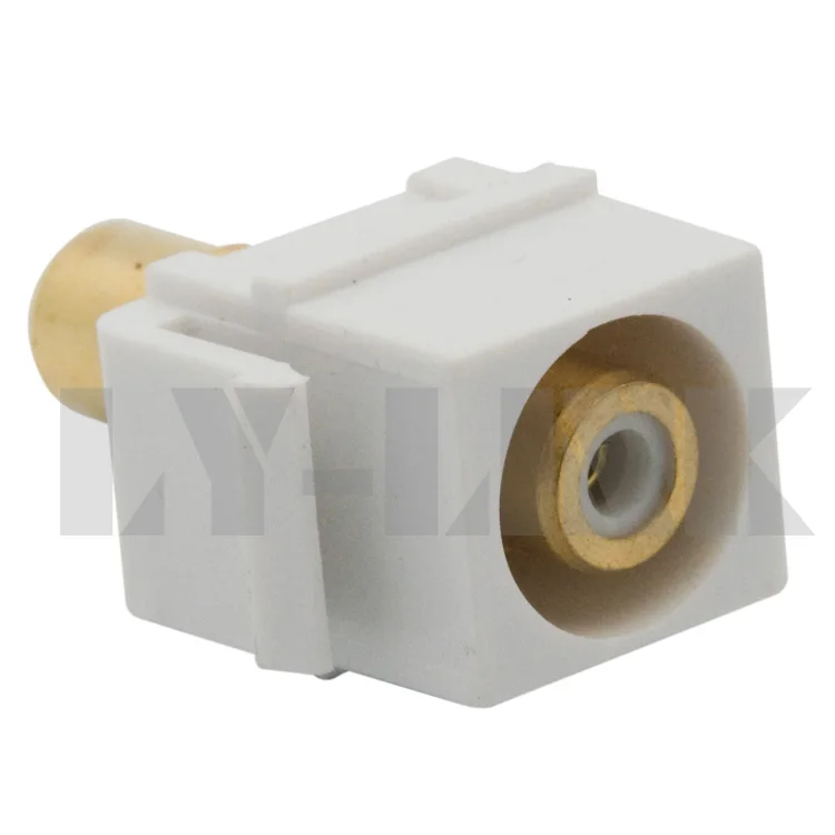 Новый стиль keystone RCA видео компонентный разъем с белым цветом|rca keystone|keystone connectorconnector rca |