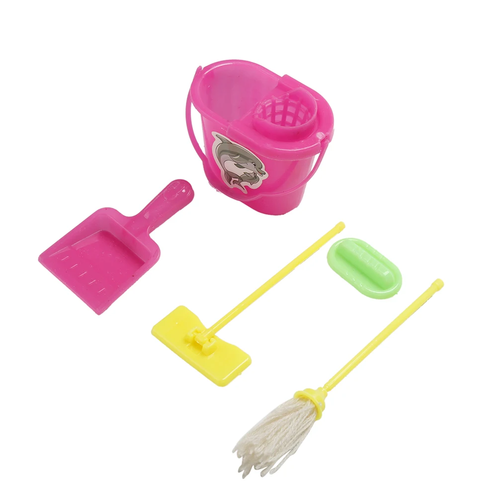 

1Set Dolls Accessories Blister toy dolls Cleaning Kit For Girl Dolls Household Cleaning Tools For Girl Dolls