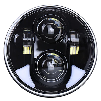 MODE 4 Мотоцикл 5-3/4 5,75 светодиодный налобный фонарь для Harley Davidson 883 sportster тройной, Низкий Райдер широкий скользящий светодиодный H4 налобный фонарь - Испускаемый цвет: MODE 4