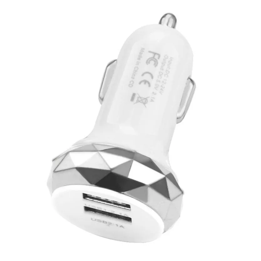 Автомобильное зарядное устройство CARPRIE с 2 портами Mini Dual USB адаптер Bullet для IPhone Sam