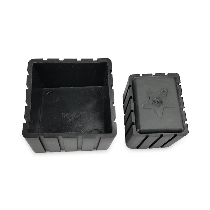 

4pcs 30x30mm square rubber chair leg socks feet Floor protector caps pipe Dust plug anti-slip Furniture Leg Cover decorative