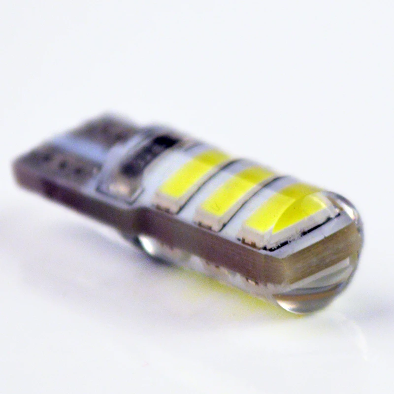 Flytop светодиодный автомобильный лампочка T10 5730SMD CANBUS силиконовый корпус 6 чипов W5W