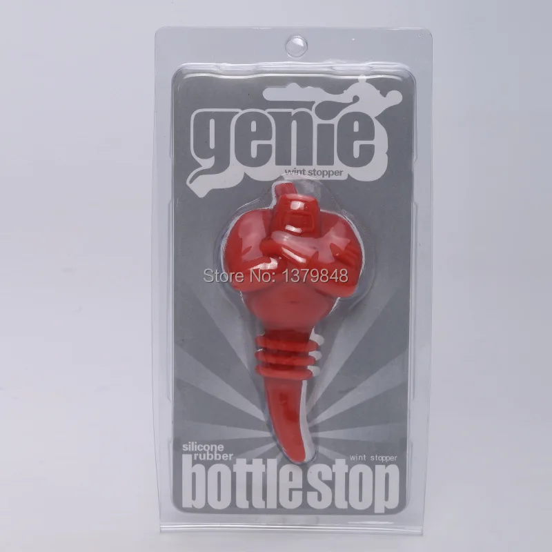 Genie wint stopper silicone rubber bottle stopper