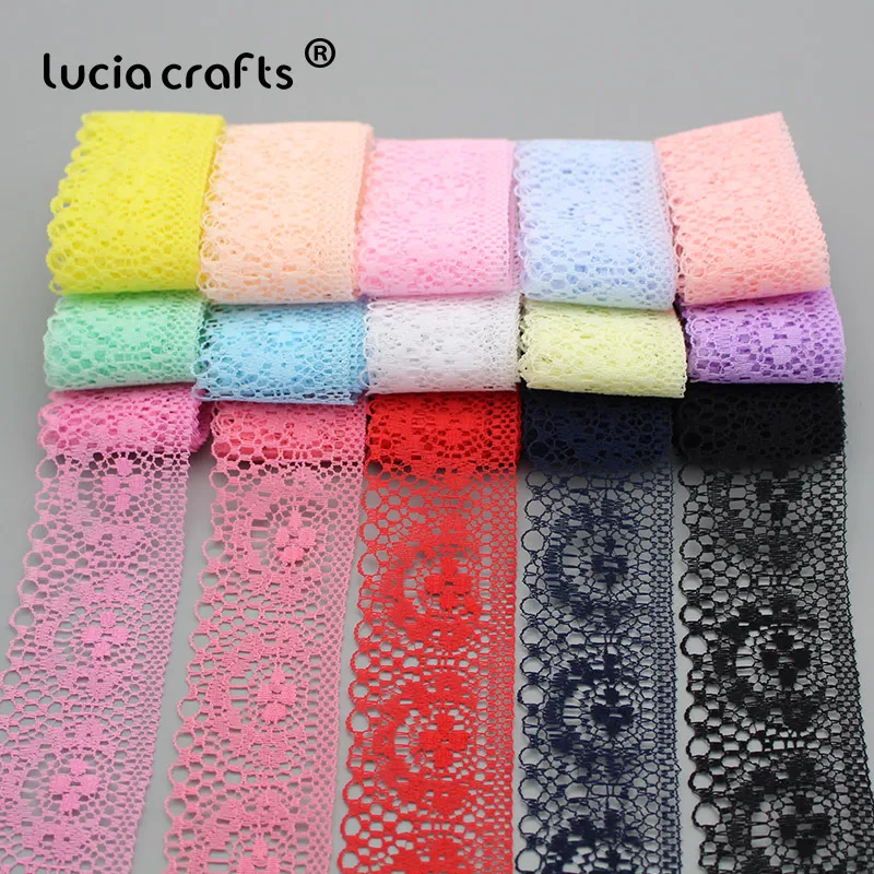 

Lucia Crafts 10y Lace Ribbons DIY Embroidered Fabric Lace Trim For Dress /Clothes Lace R0601