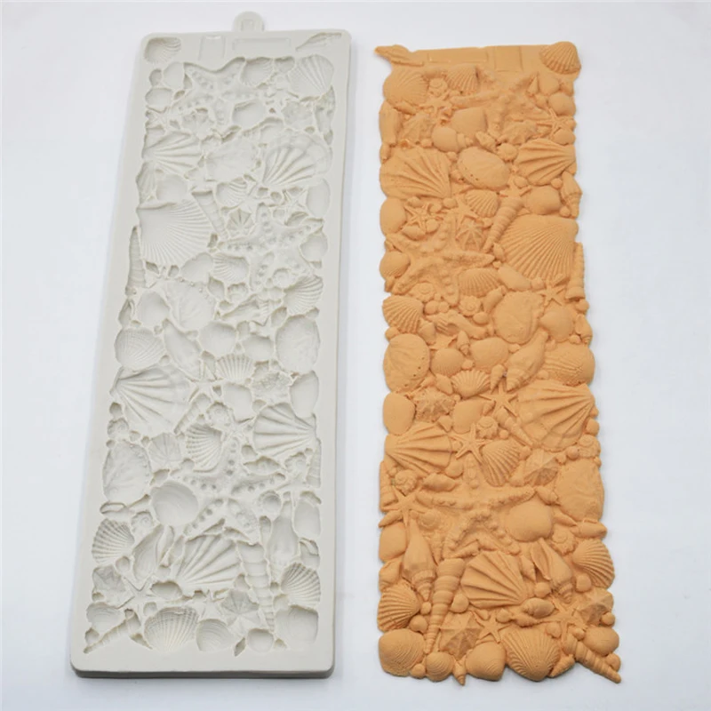 3D Sea Horse Shell Starfish Silicone Molds Fondant Chocolate Mold DIY Party Cake Decorating Tools Cupcake Candy Clay Mould