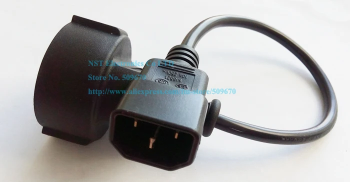Короткий адаптер IEC 320 C14 штекер в Европу Schuko гнездо для телефона около 35