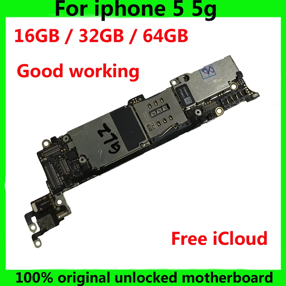 Материнская плата iCloud для iPhone 5 разблокированная материнская 16 ГБ 32 64 исправная