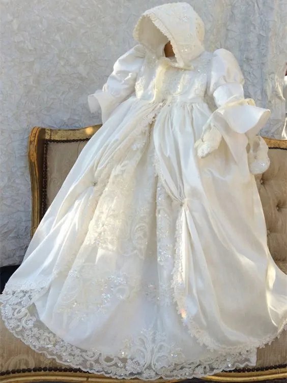 Великолепное платье для крещения 0 24 месяца|ivory christening dress|christening dressbaptism gowns |