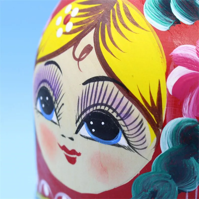 Модная ручная Раскрашенная Клубничка Русская Матрешка 7 слойная сухая из липы