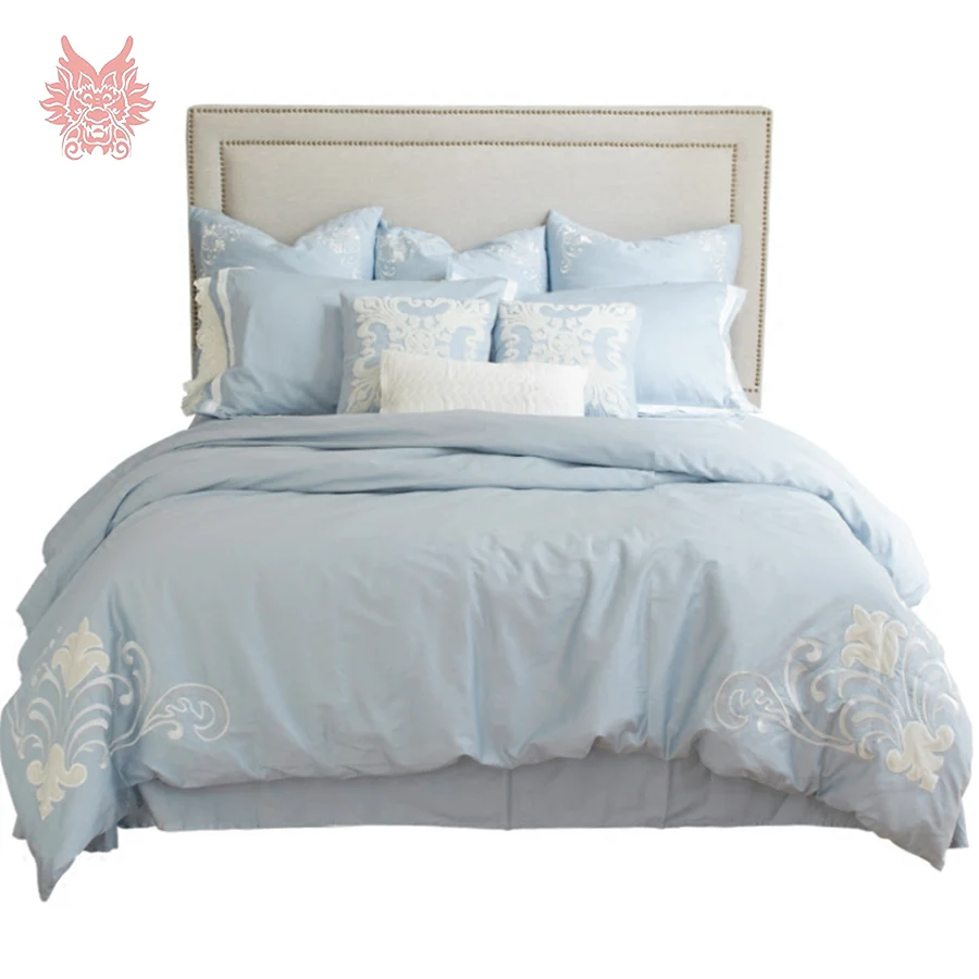 Дворец цветочный патч Вышивка Дань шелк постельные принадлежности набор 100%