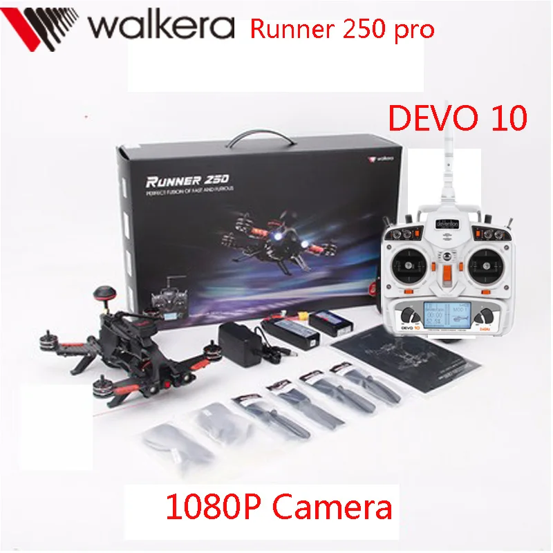 with 1080P camera Walkera Runner 250 PRO+ DEVO 10 gps RC гоночный Квадрокоптер Дрон с камерой 800TVL/1080 P/OSD/gps/DEVO10 передатчик RTF - Цвет: with 1080P camera