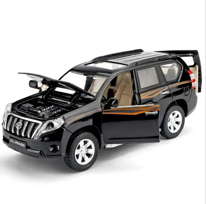 1:32 Сплав Мини Toyota Prado Overbearing SUV Pull Back Diecast модель автомобиля со звуковым светильник