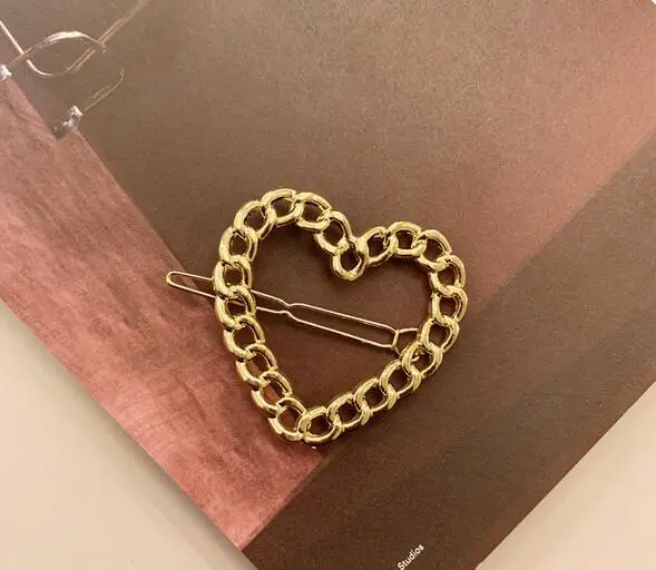 1 шт. корейские шикарные металлические цепочки заколки для волос женщин полые