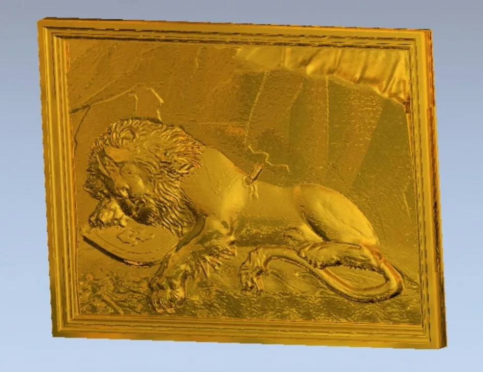 Эксклюзивная модель artcam Lion_6 для ЧПУ в формате STL|artcam relief|for cncrelief modelling |