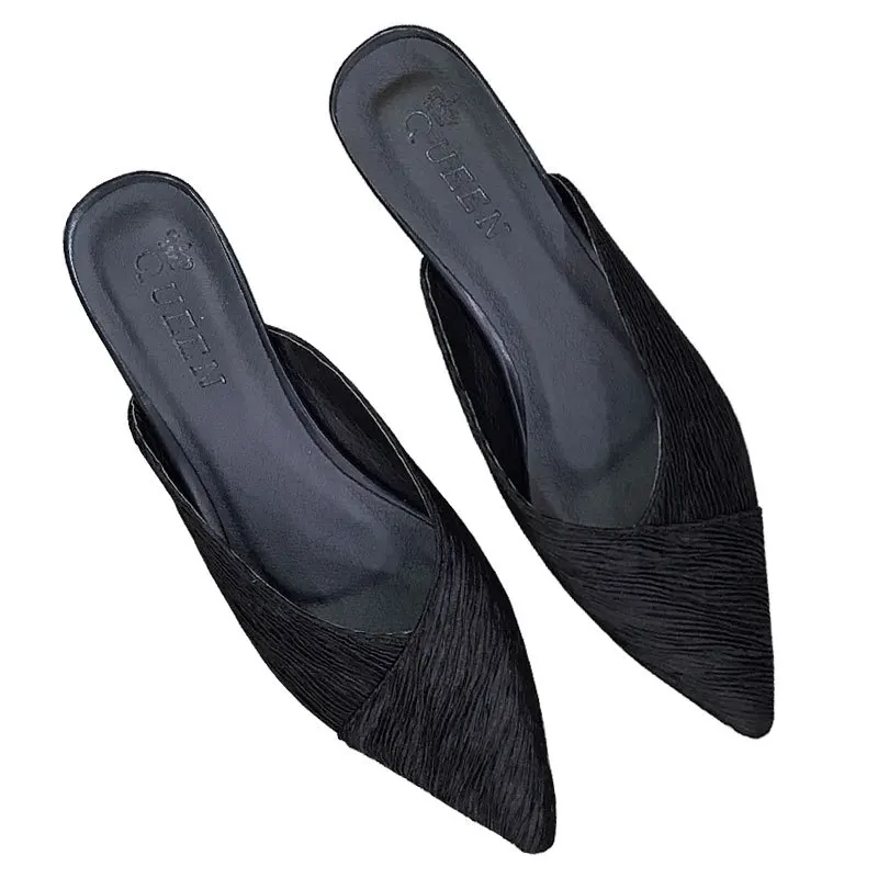 2019 Женская обувь в американском стиле шлепанцы женская на каблуке рюмочка для