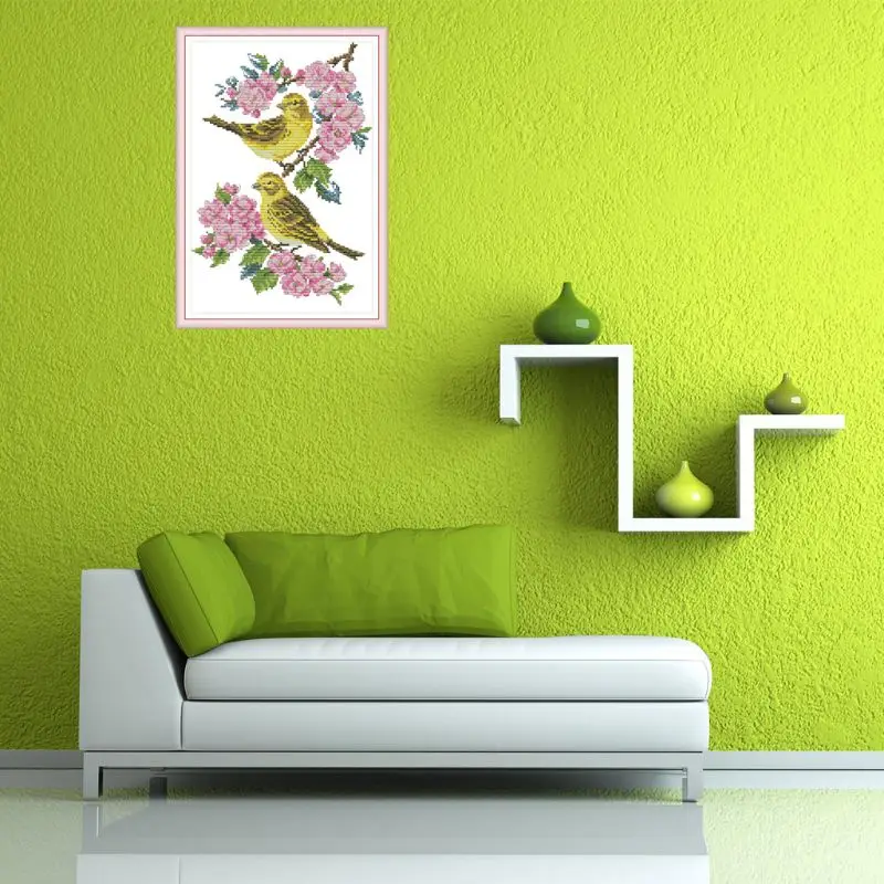 Набор для вышивки крестиком ручной работы 14CT Красивая Цветочная птица | Дом и сад