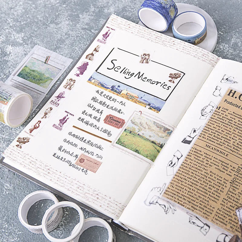 7 шт./компл. васи лента Единорог наклейки Скрапбукинг кавайная Маскировочная рыба