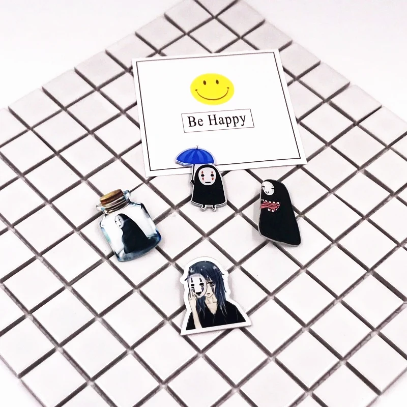 Милый мультфильм без лица мужские иконы на булавке Kawaii брошь с иконкой Bacges