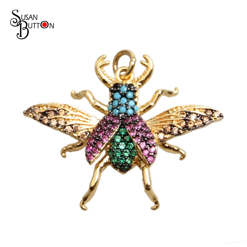 2018 летние трендовые микроподвески в виде пчелы подвески из кубического циркония