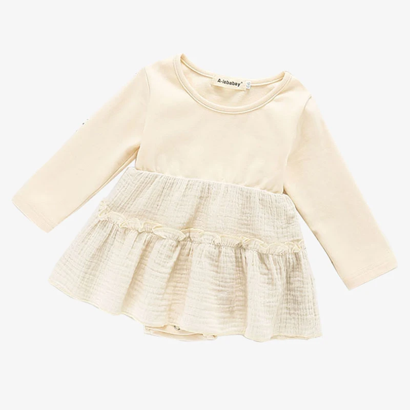 Новинка 2019 одежда для маленьких девочек комбинезоны с круглым вырезом сезон