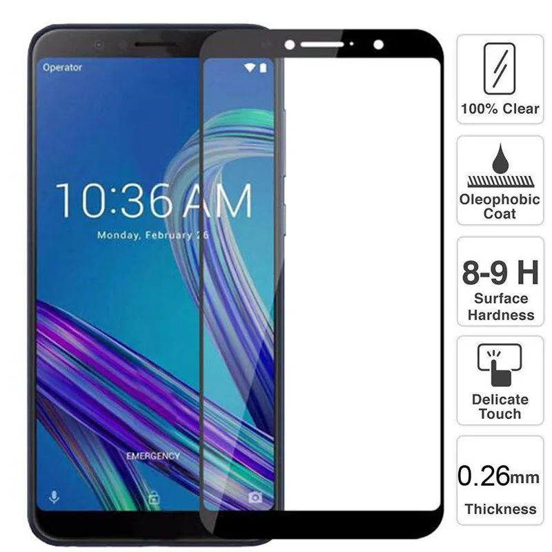 Мягкий чехол из углеродного ТПУ для Asus Zenfone Max Pro M1 силиконовый + Защитное стекло