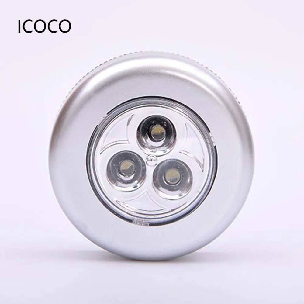 Маленькая светодиодная Сенсорная лампа с 3 светодиодами аварийное освещение