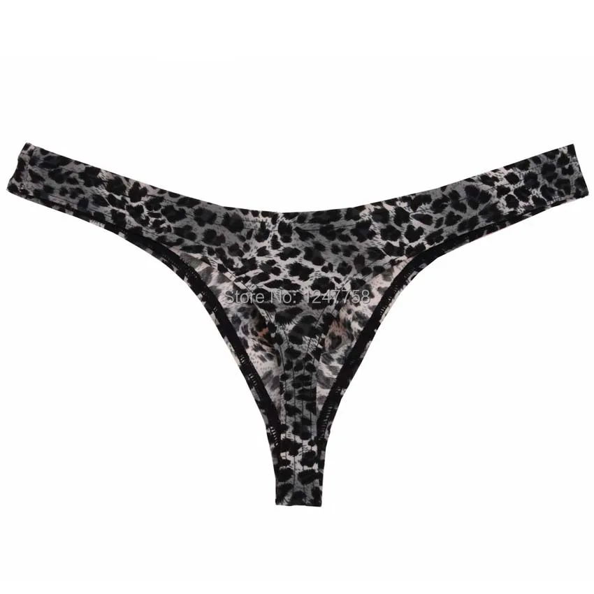 Мужские стринги с низкой посадкой мягкое бикини Т образной спинкой и леопардовым