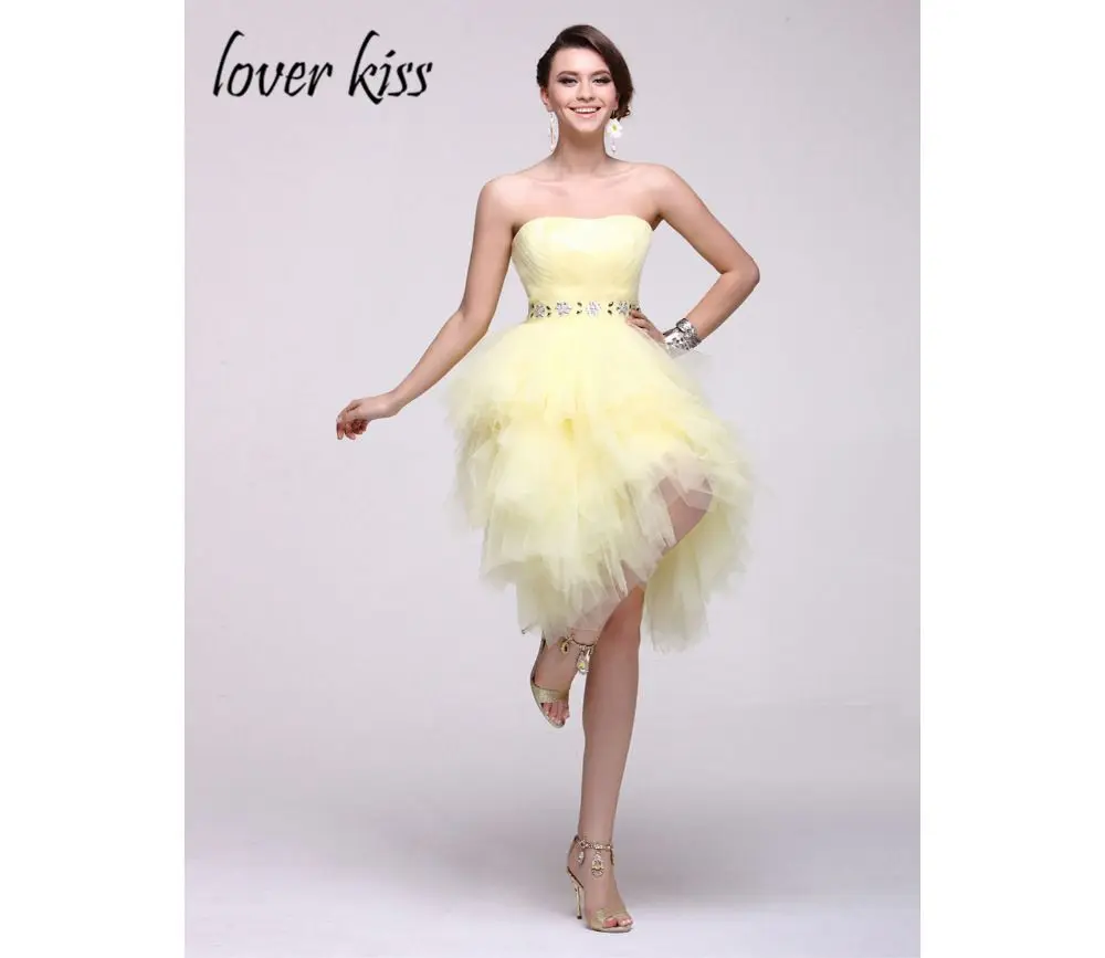Любовник Поцелуй простые дешевые Праздничное платье без бретелек Кристалл Пояса