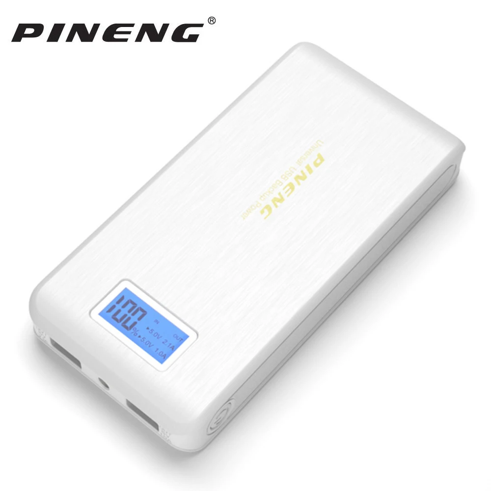 Оригинальный Pineng PN929 power Bank 15000 мАч двойной USB lcd фонарик PowerBank Bateria внешний