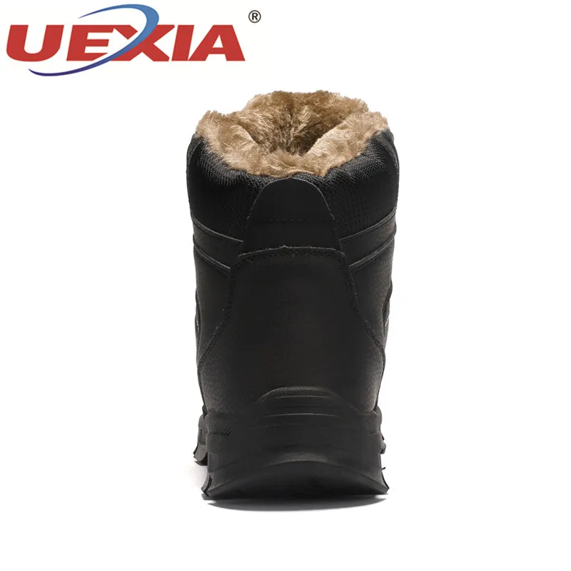 UEXIA обувь большого размера Для мужчин BootsWinter зимние сапоги Обувь на теплом меху