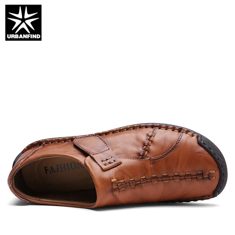 URBANFIND Luxury Design New Genuine Leather Loafers Men Moccasin Slip On Sneakers Flat Causal Shoes Adult Male Boat | Обувь